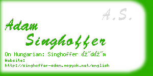 adam singhoffer business card